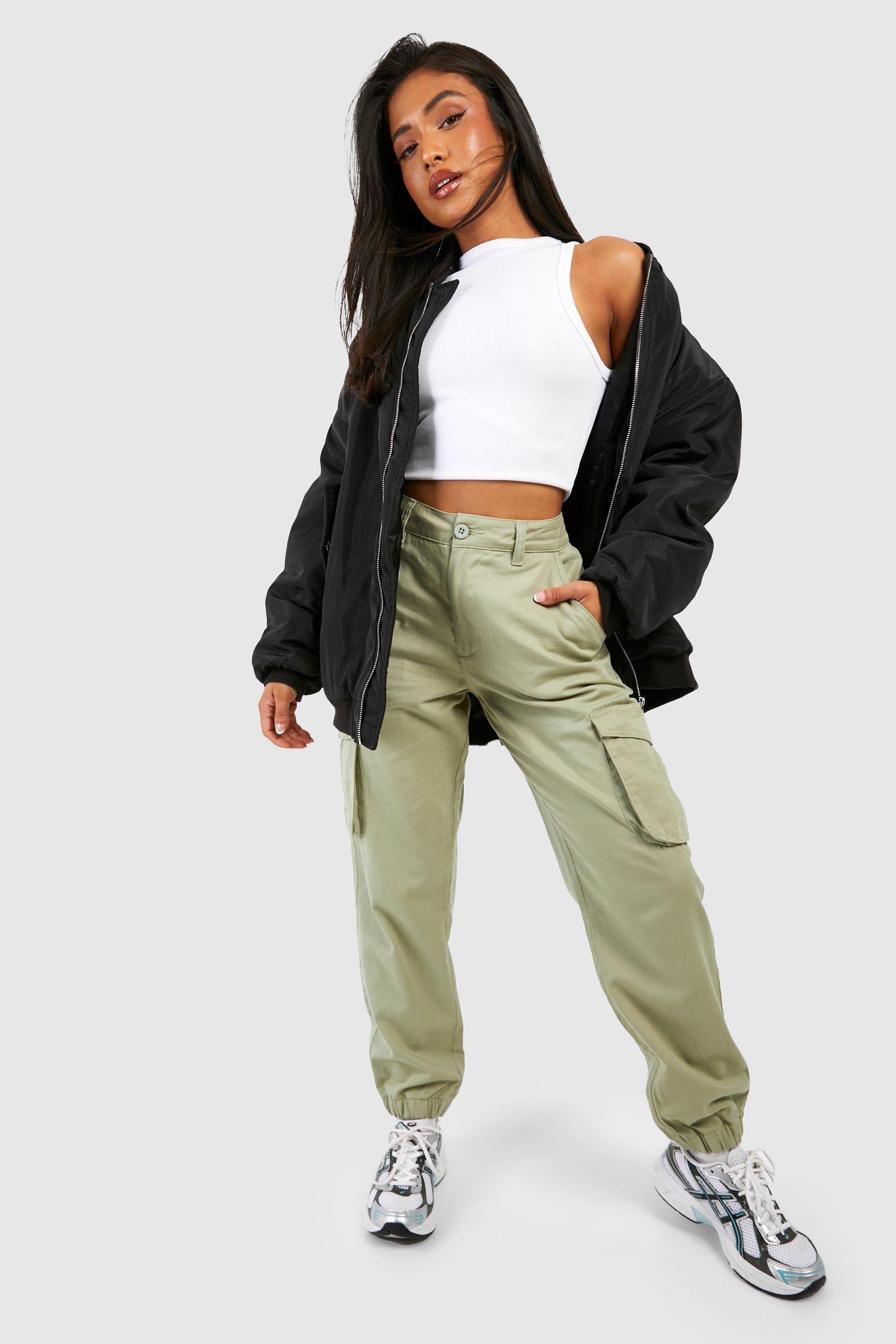 Petite best sale khaki joggers